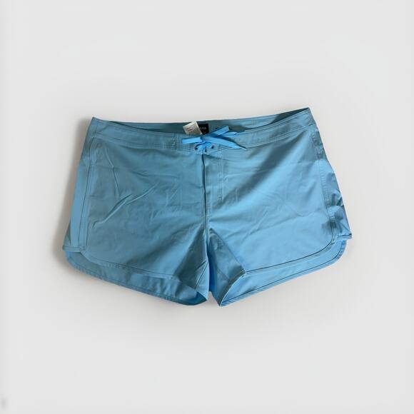 Prana Board Shorts Women Xl Light‎ Blue Schaffie Swim Beach Surf New Swimwear - Picture 1 of 10